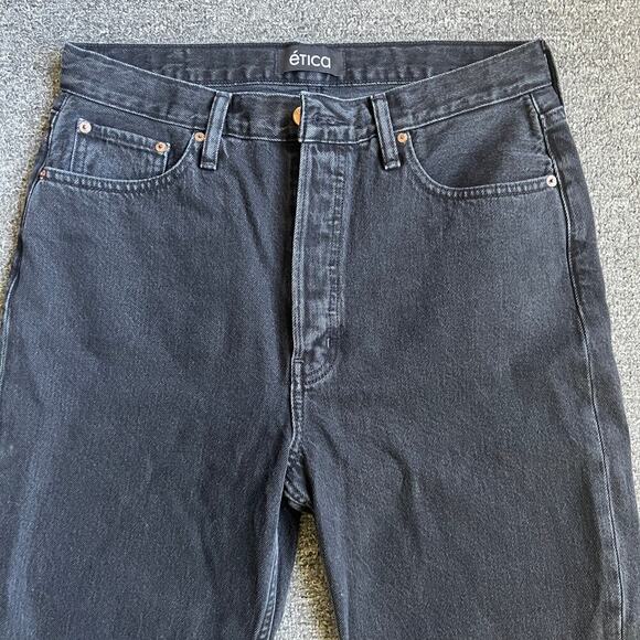 ETICA Women's Size 29 Josie High Rise Crop Jeans Obsidian - Picture 4 of 11